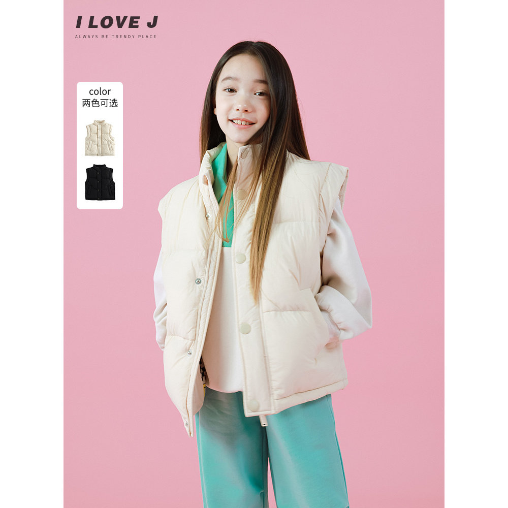 唯爱清仓童装女童棉服马甲秋季保暖背心外套/JVFOU23