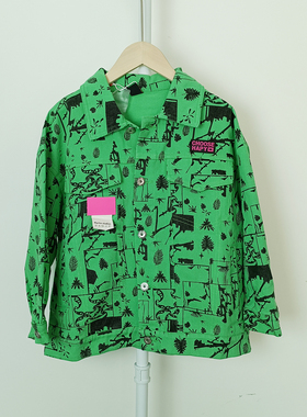 IT*100-140艺术涂鸦纯棉牛仔外套潮酷夹克上衣