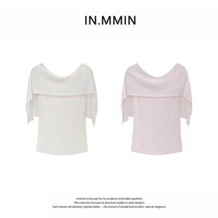 IN.MMIN 一字肩斗篷式披肩针织上衣女夏气质氛围感穿搭-zz1119