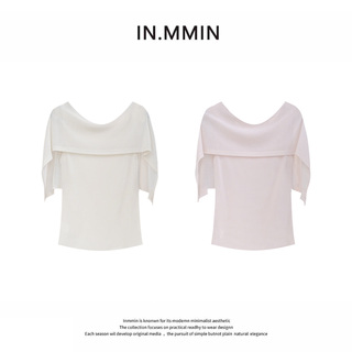 IN.MMIN 一字肩斗篷式披肩针织上衣女夏气质氛围感穿搭-zz1119