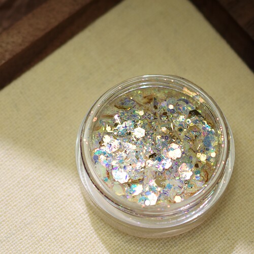 JennaJessie㊣韩国风大亮片美甲超闪指甲饰品PP系列欧泊碎钻闪粉