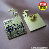 订制金属胸章定做企业徽章制作填油胸章订做广告胸针镂空襟章制造