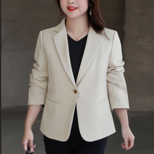 大码女装气质西装外套2025春装新款200斤胖mm宽松遮肉一粒扣西服