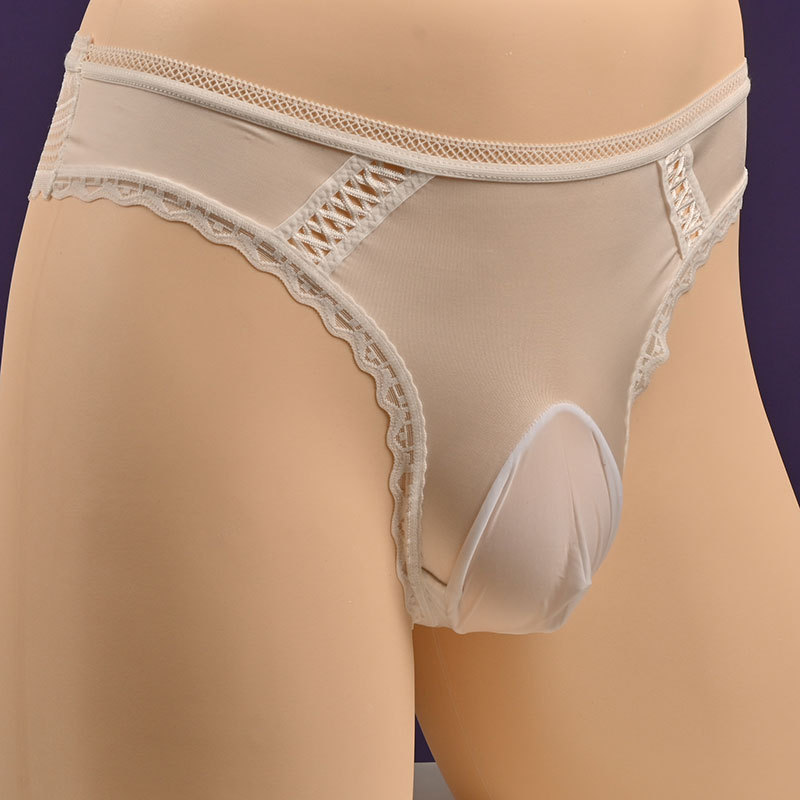 男士内裤性感风新款男士三角裤裤性感后臀蕾丝织花精美内裤