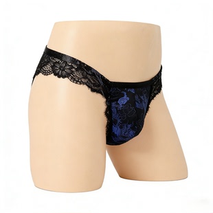 性感蕾丝龙纹图案系列内裤 男低腰蕾丝包臀三角裤 内裤 男士