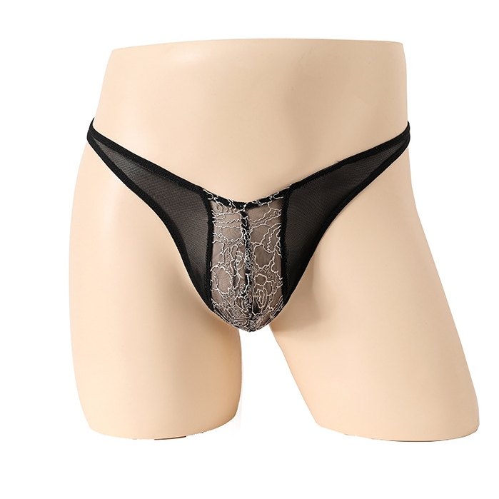 男士内裤男低腰蕾丝丁字裤性感蕾丝系列内裤精美