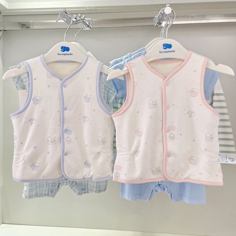 丽婴房专柜正品厚马甲2025秋冬款男女保暖坎肩加绒两面穿背心