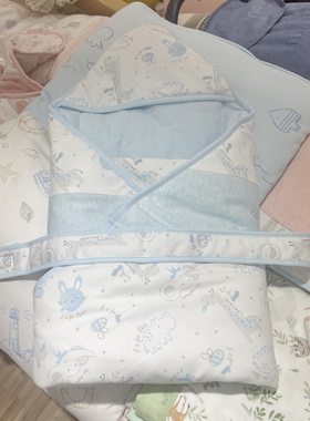 丽婴房商场同款抱被春秋薄夹棉