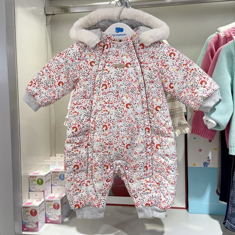 丽婴房加厚哈衣爬服婴儿连体衣