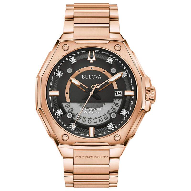 海外代购BULOVA/宝路华男士石英腕表精准计时日期显示不锈钢表带