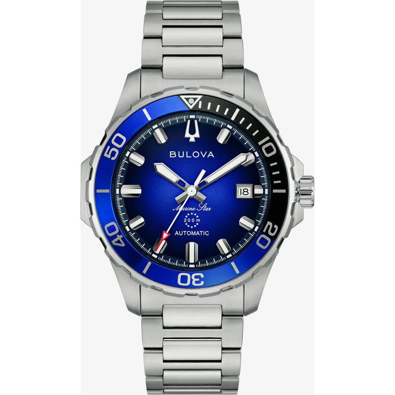 海外代购BULOVA/宝路华男士机械腕表日历显示夜光指针自动上链