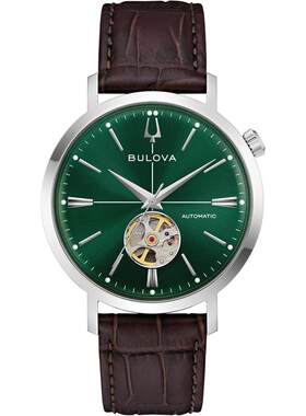 海外代购BULOVA/宝路华男士欧美腕表镂空视窗40小时动储自动机械