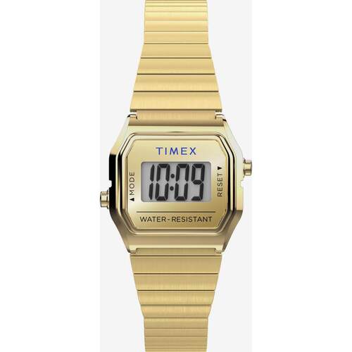 海外代购Timex/天美时女士手表欧美腕表防水数字显示金色钢带