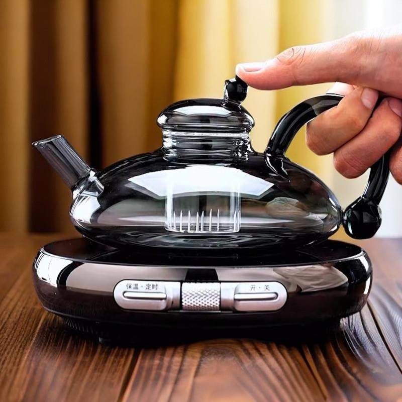 鼠尾茶咖壶北欧轻奢大肚福鼠壶玻璃电陶炉煮茶壶套装2024新款高端,餐饮具,茶壶,淘宝优惠券,粉丝福利购,淘宝优惠卷