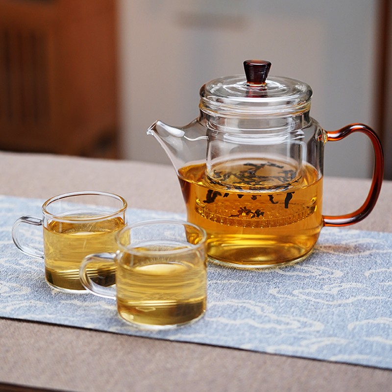 2025新款玻璃茶壶家用耐高温高档便捷泡茶壶办公室茶水分离过滤