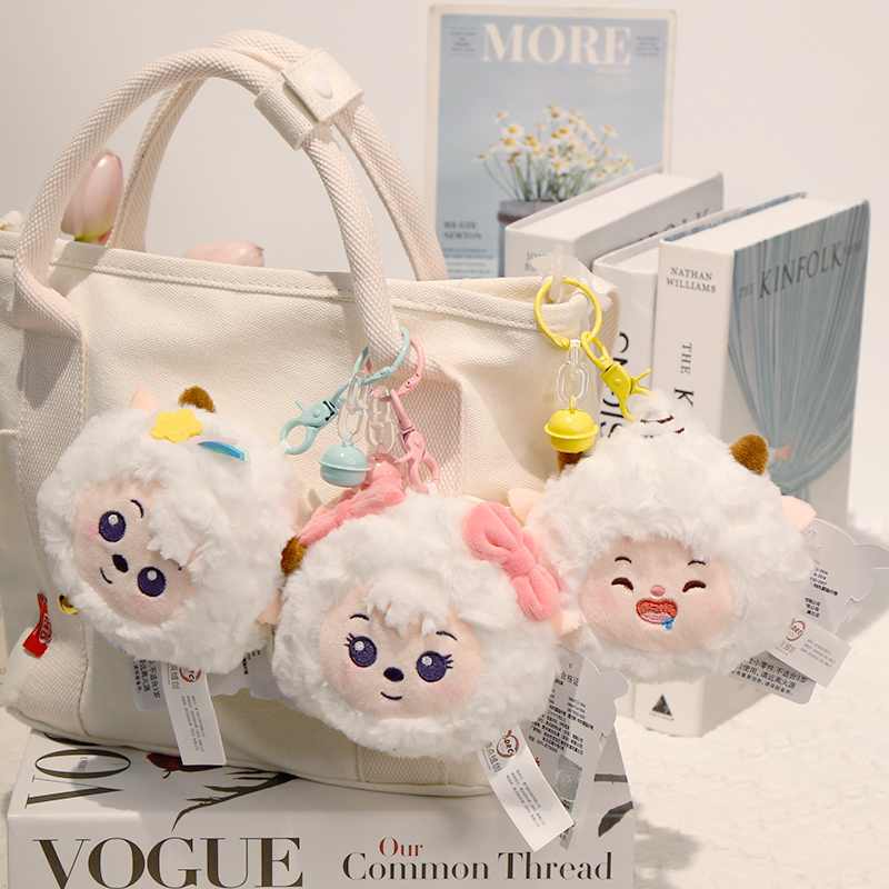 正版喜羊羊与灰太狼懒羊羊学生零钱包美羊羊卡包钥匙扣喜羊羊挂件