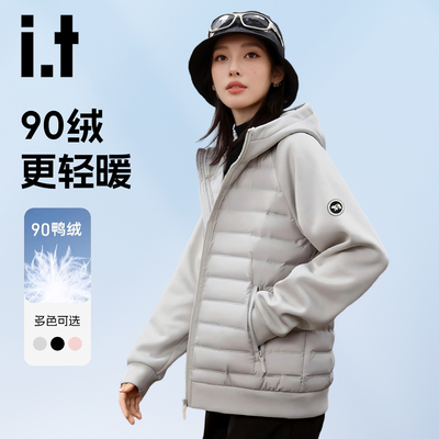 轻暖休闲运动时尚连帽鸭绒外套女