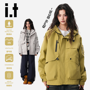 登山透气夹克外套男 CHOCOOLAT户外防水潮流冲锋衣潮流男女同款