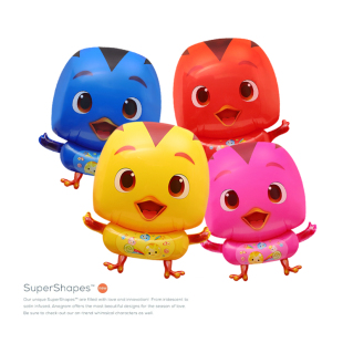 生日派对装饰布置道具玩具汽球萌鸡小队卡通造型铝膜气球麦琪朵朵