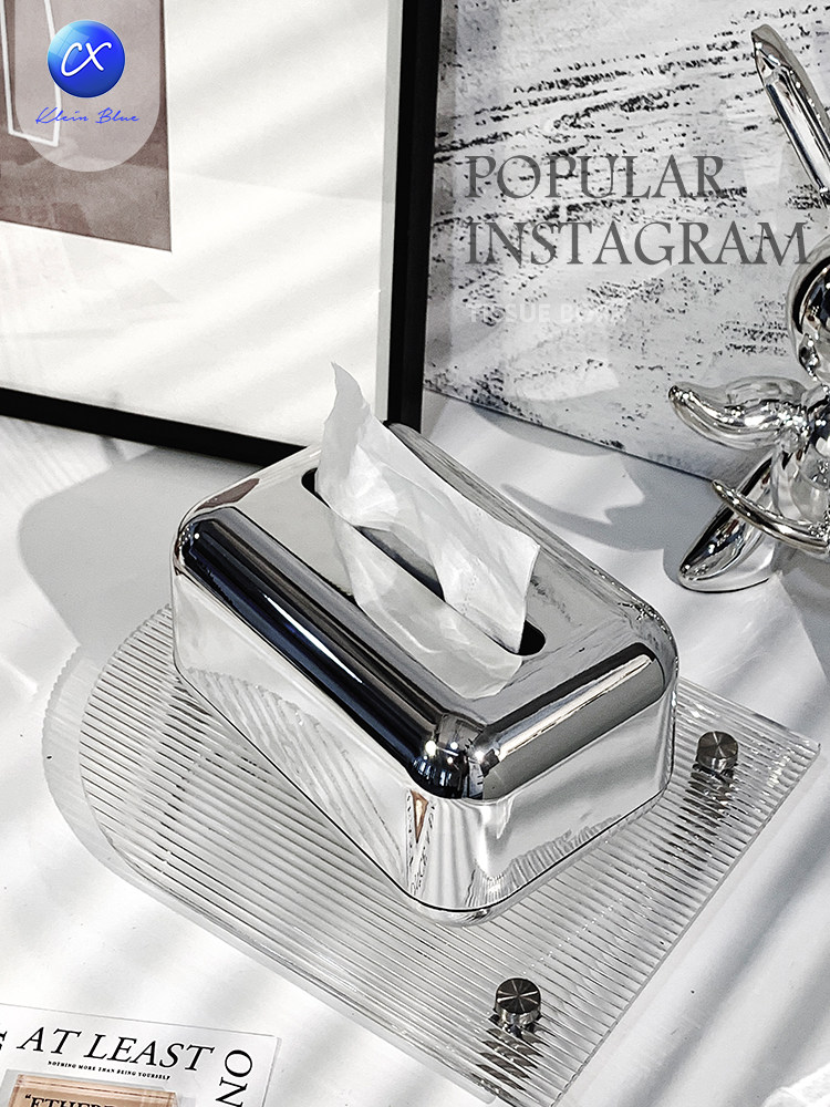 斯堪的纳维亚工业风格银色纸巾盒简单现代创意覆古可访问的豪华客,收纳整理,纸巾盒,淘宝优惠券,粉丝福利购,淘宝优惠卷