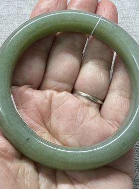 天然和田玉新疆且末翠青满翠点墨青花福镯正圈复古国风显白平安镯