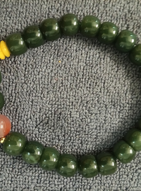 纯天然多色和田玉转运手链特价