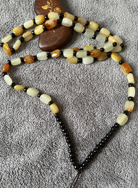 天然和田玉糖玉籽料随行多宝项链挂件饰品毛衣链