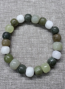 天然和田玉多宝老型珠手串清新百搭款女卡10