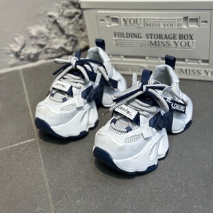 韩版显脚小时髦撞色厚底老爹鞋女2026春季新款松糕潮流时尚休闲鞋