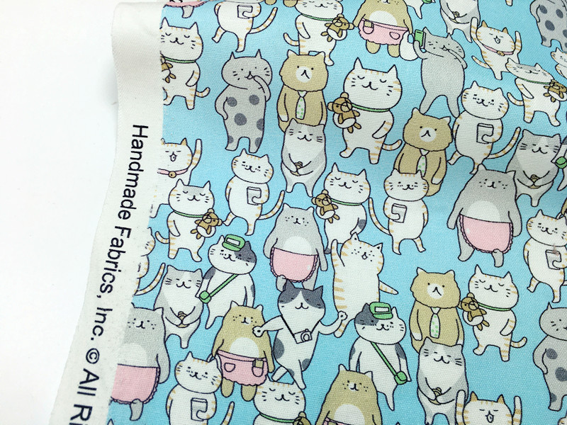 浅蓝底漫画风猫咪卡通数码印花布 diy手工儿童连衣裙书衣手账本使用感如何?