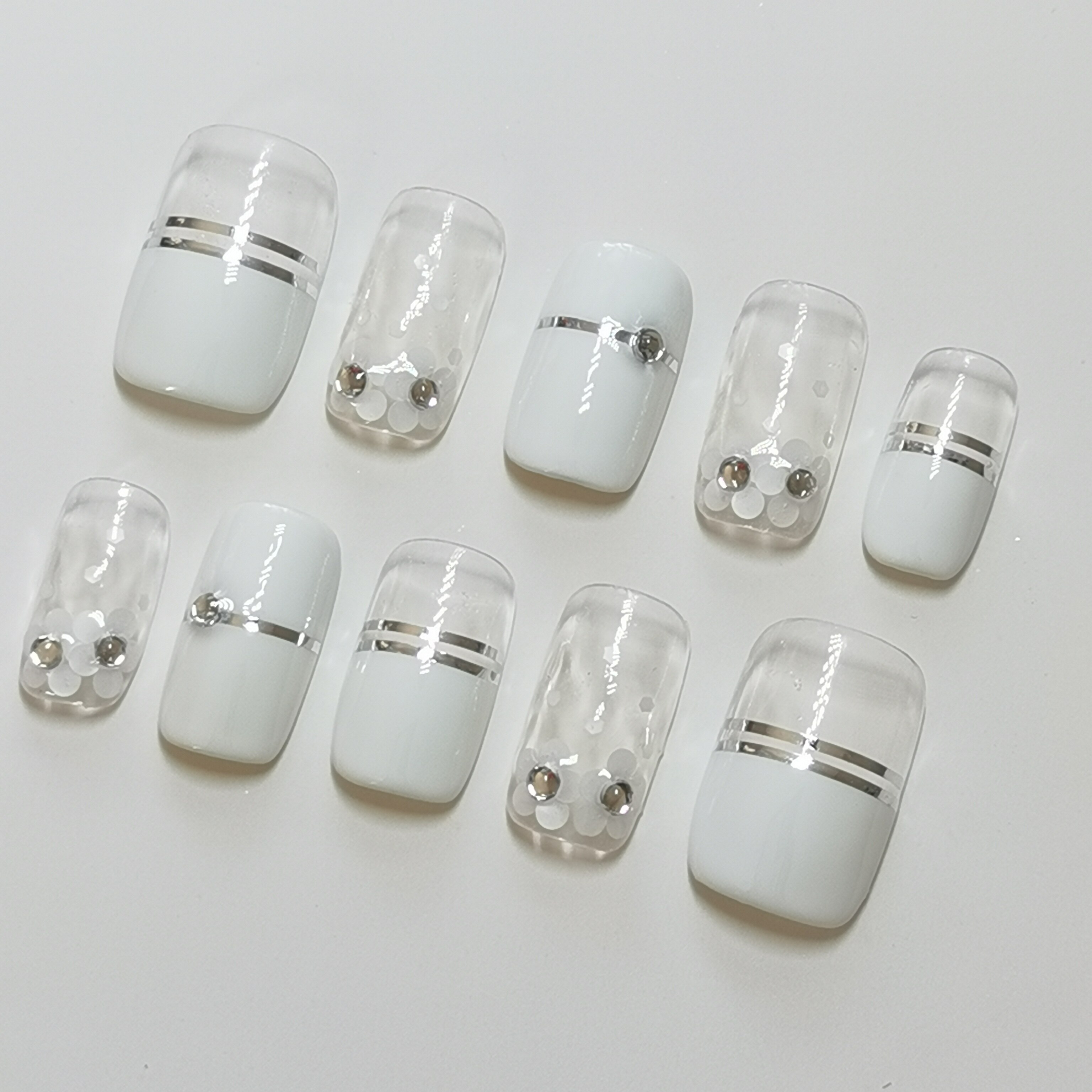 手工美甲法式美甲穿戴甲甲片成品