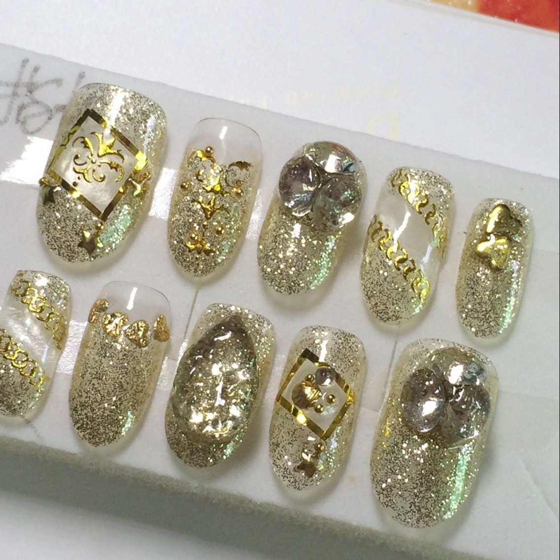 手工甲片穿戴甲成品光疗美甲定做