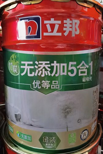 金装竹炭无添加净味五合一内墙乳胶漆v2，超亚光优等品