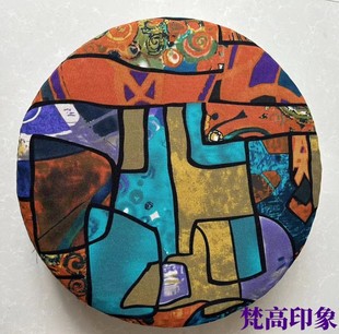 单卖棉麻蒲团布套榻榻米垫家用阳台地垫圆形坐墩防尘艾灸布罩定制