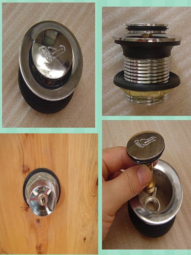 木桶下水器游泳池弹跳阀芯沐浴桶地漏全铜卫衛浴配件浴缸下水阀门