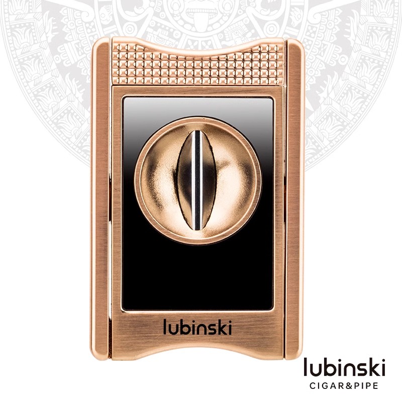 LUBINSKI多功能雪茄V型剪刀带烟托支架锌合金便携断头台礼品盒装图片