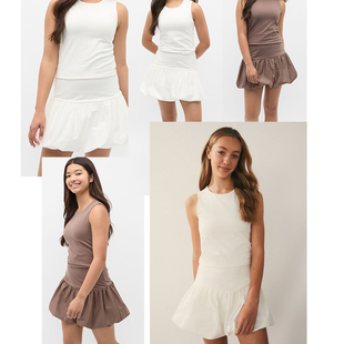 裙 女儿童春夏花苞裙半身裙百搭短裙女孩子高弹力连裤 澳S ED淳源