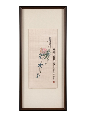 隐竹堂缂丝非遗水墨风石榴图挂屏挂画非刺绣国风装饰收藏文人空间