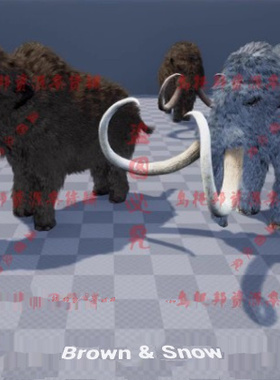 UE5虚幻5 ROG Creatures: Mammoth 猛犸象动物角色模型带动画
