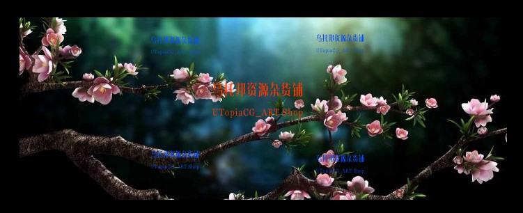 3D Max桃花花开动画模型..玫瑰花 梅花 荷花3D模型场景