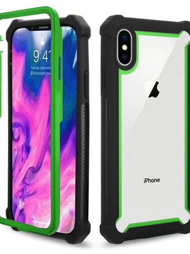 Apple, двусторонние накладки на углы, совместимый прозрачный чехол для телефона, защитный чехол, защита при падении, 2 в 1, увеличенная толщина