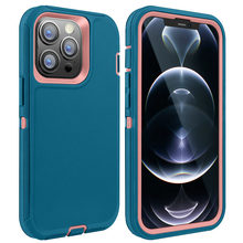 欧美三防壳铠甲加厚硅胶手机壳15适用苹果14promax全包防摔iPhone13磨砂软胶12mini三合一11防滑外壳15PM