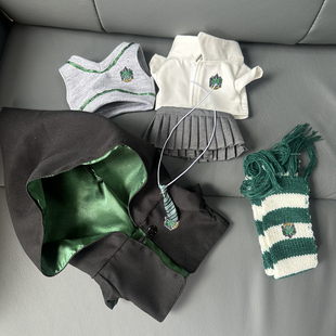 20cm娃衣棉花娃娃衣服哈利波特娃衣霍格沃茨斯莱特林学院校服女娃