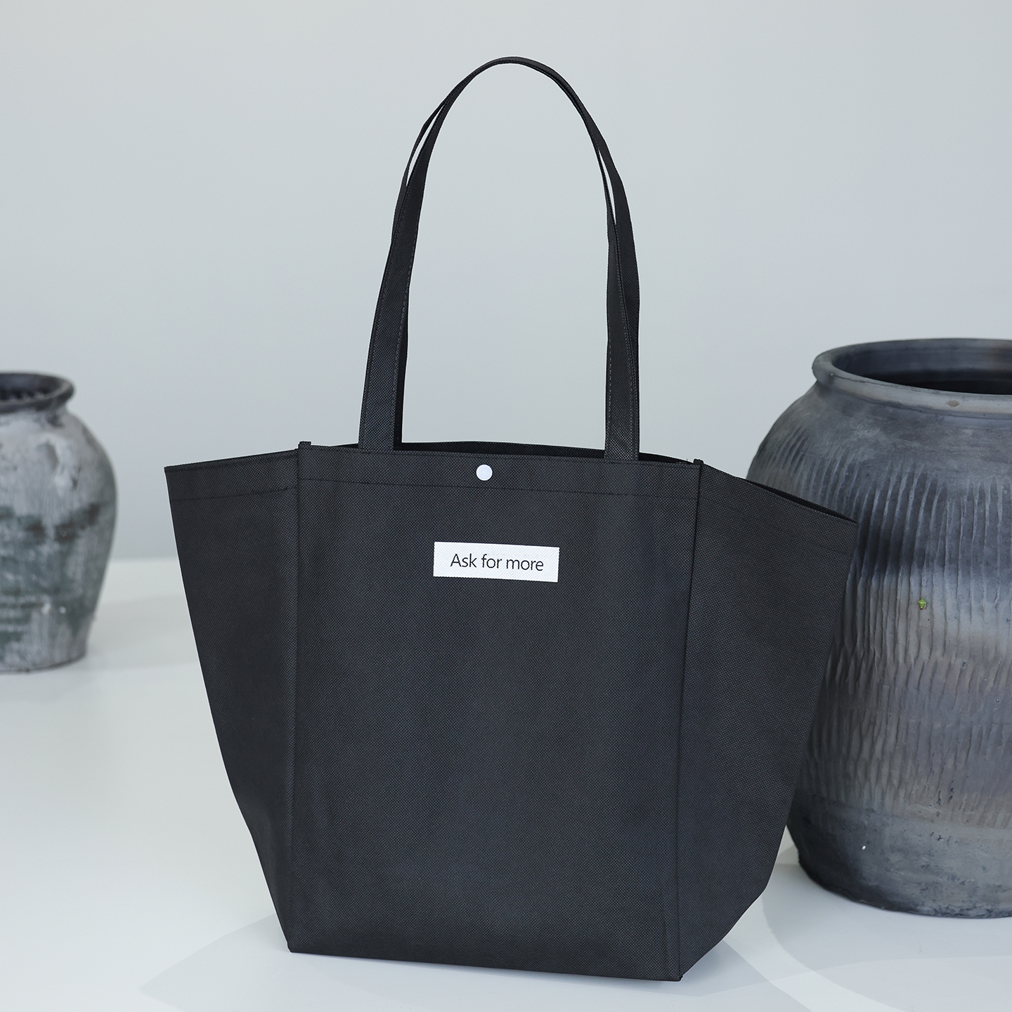 车缝拼接无纺布手提袋服装店手提袋定制logo商场购物袋广告礼品袋