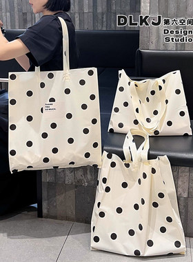 波点磨砂塑料手提袋子定制加厚衣服礼品购物袋批发服装店袋子专用