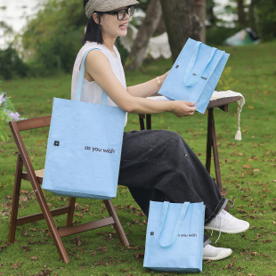 新款云山蓝编织袋蛇皮袋手提高档品牌服装店手提袋定制logo礼品袋