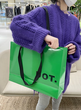 BV绿手提纸袋服装店礼品袋时尚