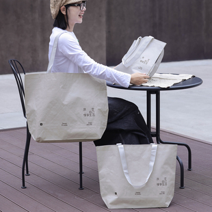 编织袋大容量手提袋服装店购物袋定制logo手工车缝覆膜高档手提袋