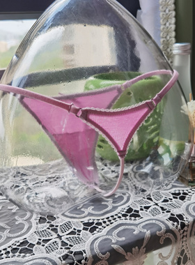 粉色甜美女生 纯棉女式性感妩媚丁字内裤T裤无痕细带舒服低腰裤衩