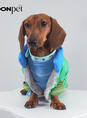 狗狗猫咪宠物冬季外出保暖防水面料两腿棉衣腊肠泰迪比熊衣服